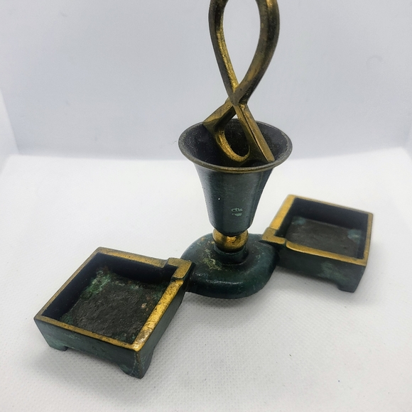 DAYAGI Style Holder Israel Judaica Handle Enamel Metal Salt Pepper Oil Vinegar - Picture 2 of 8